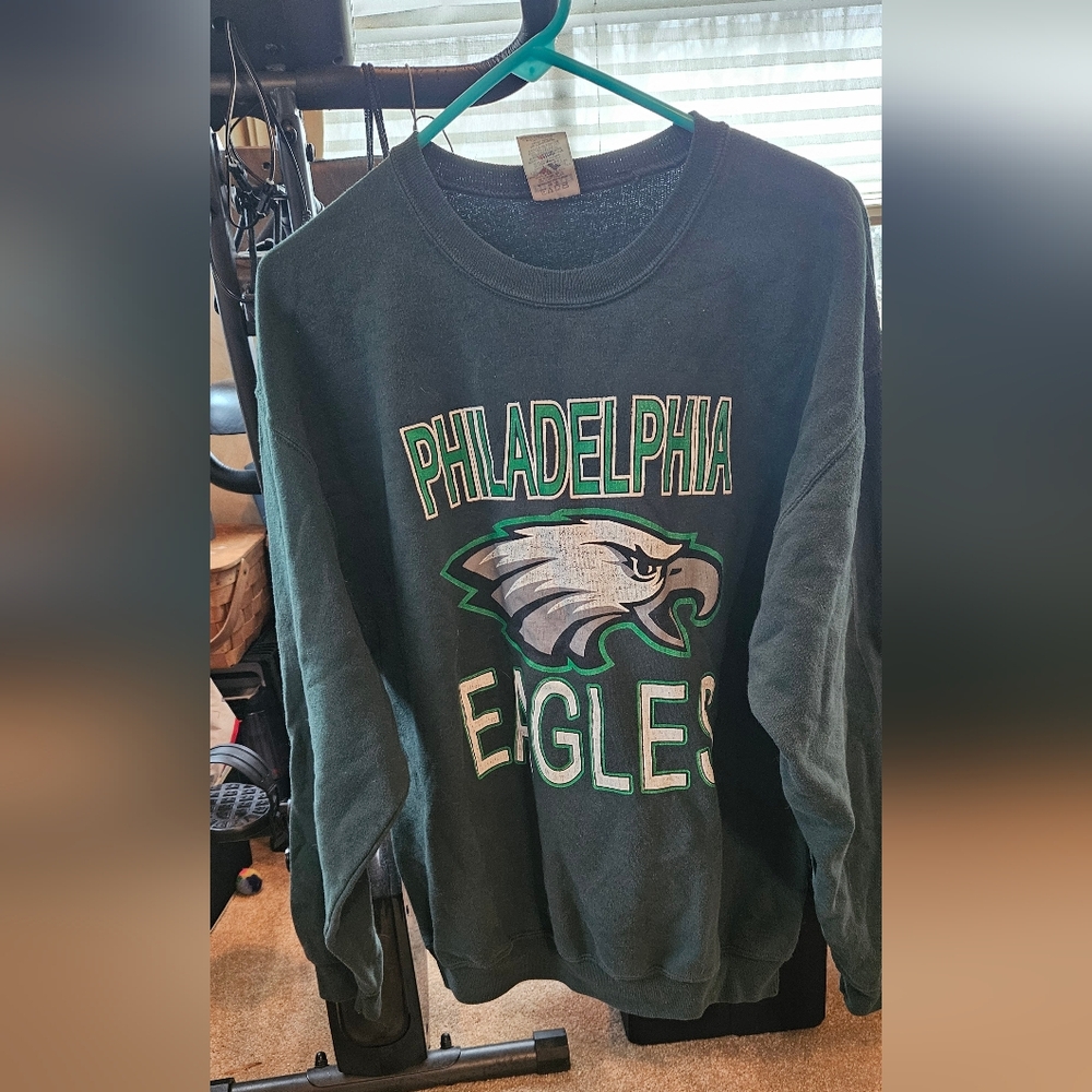 Jerzees Green Philadelphia Eagles Sweatshirt
